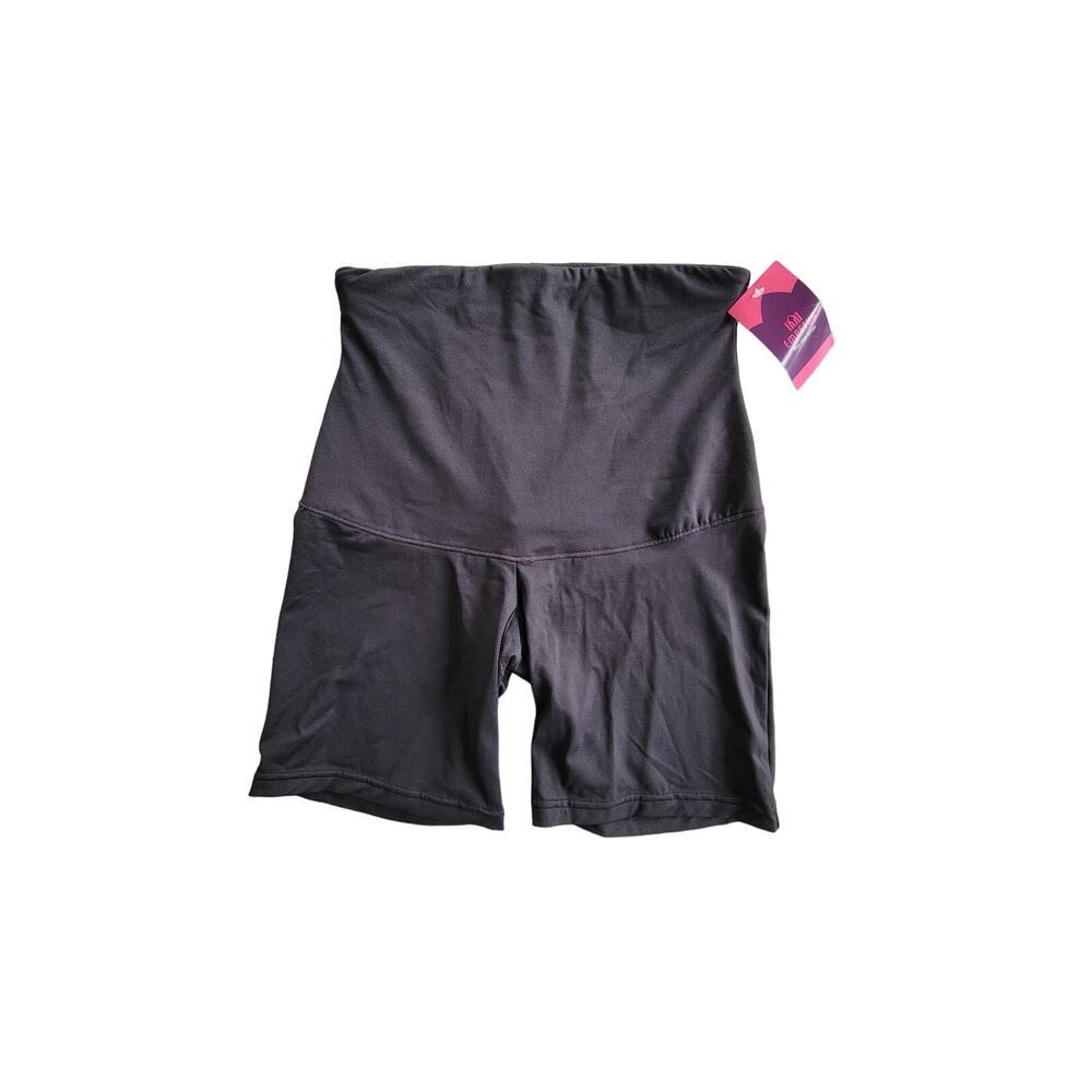 NWT Empetua All Day‎ Every Day High Waisted Shaper Shorts Black Size Large